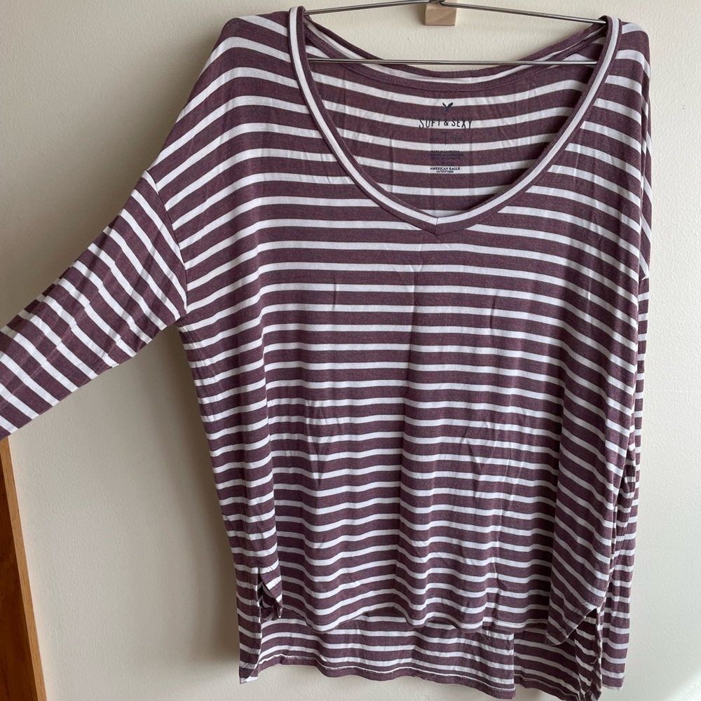 American Eagle Outfitters Long sleeved Striped T-Shirt Size Small